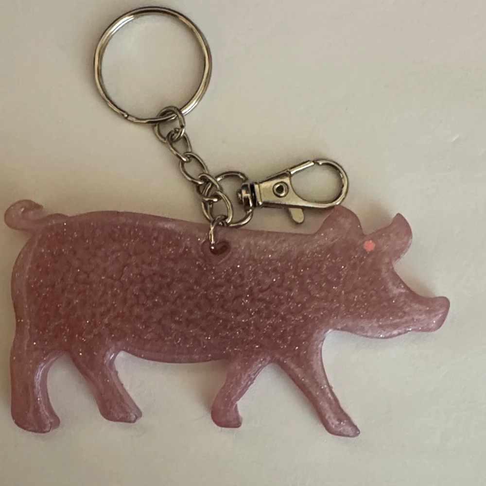 Real Cowboy Pink Pig Key Holder
